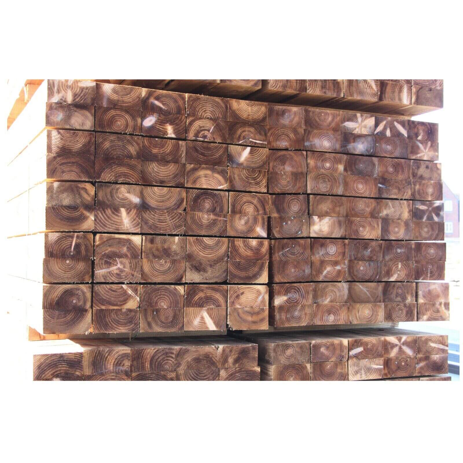 2.4m Brown Treated Garden Sleeper 200 x 100mm - Image 3