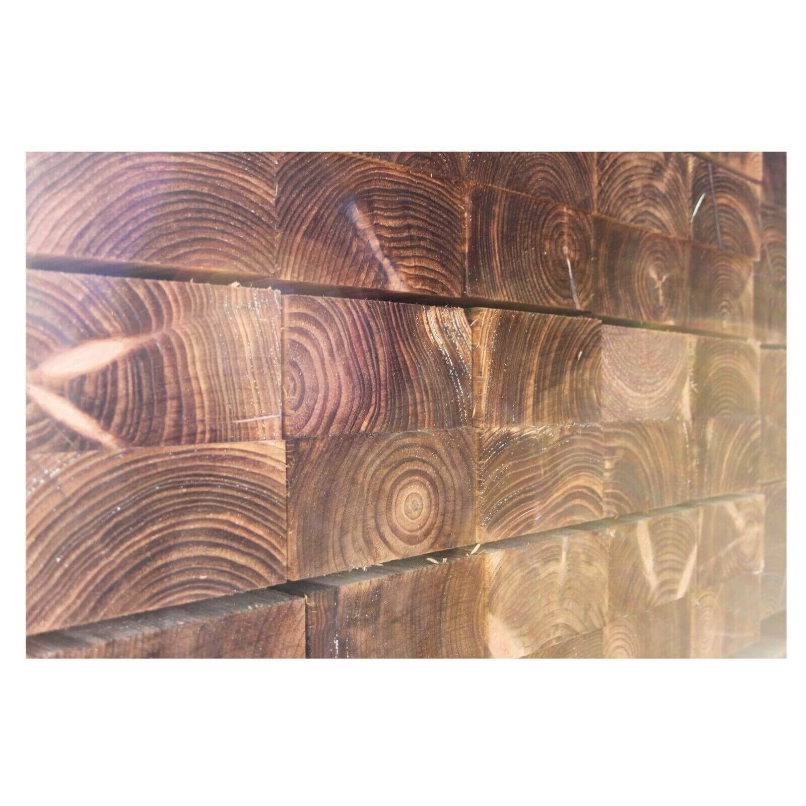 2.4m Brown Treated Garden Sleeper 200 x 100mm - Image 5