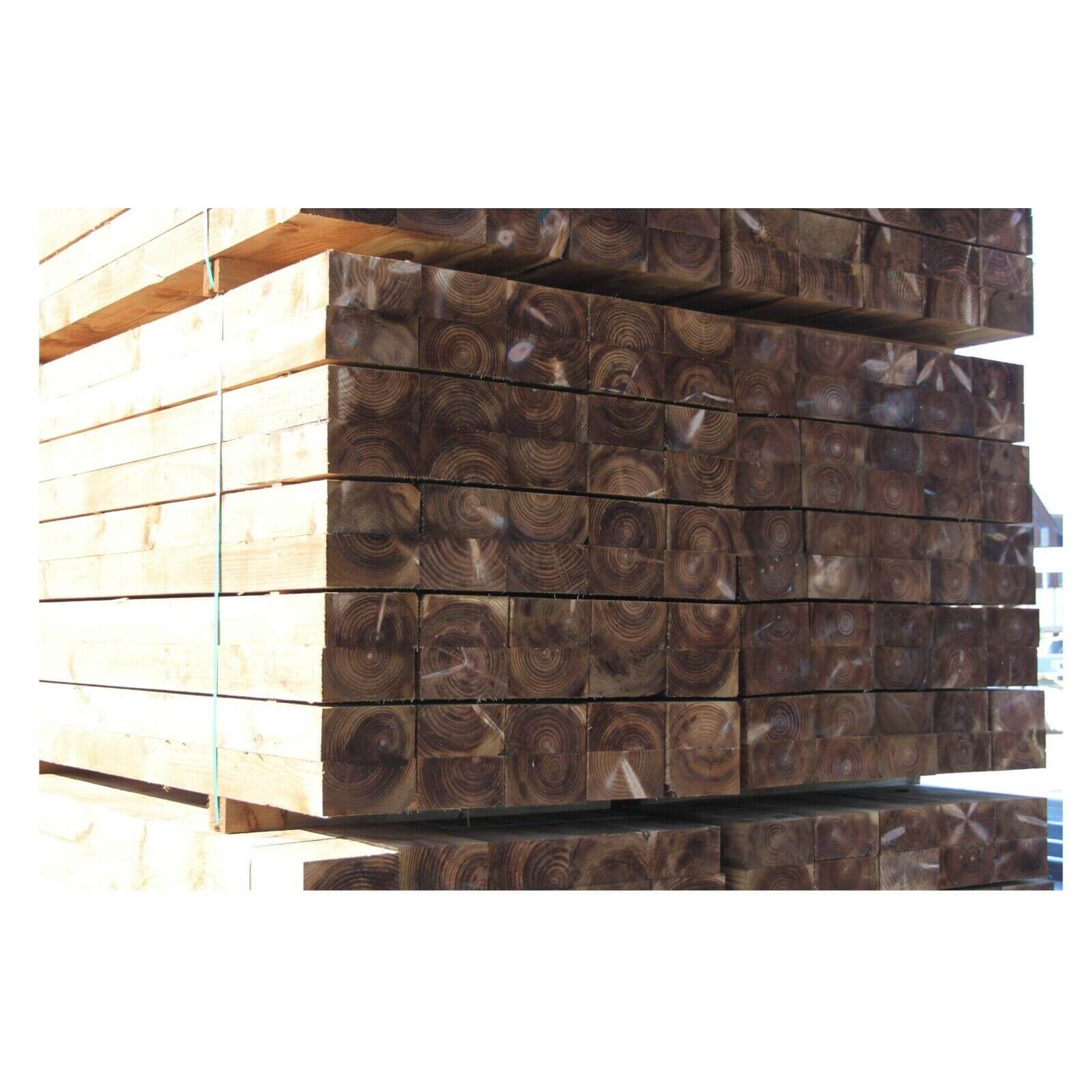 2.4m Green Treated Garden Sleeper 200 x 100mm - Image 4