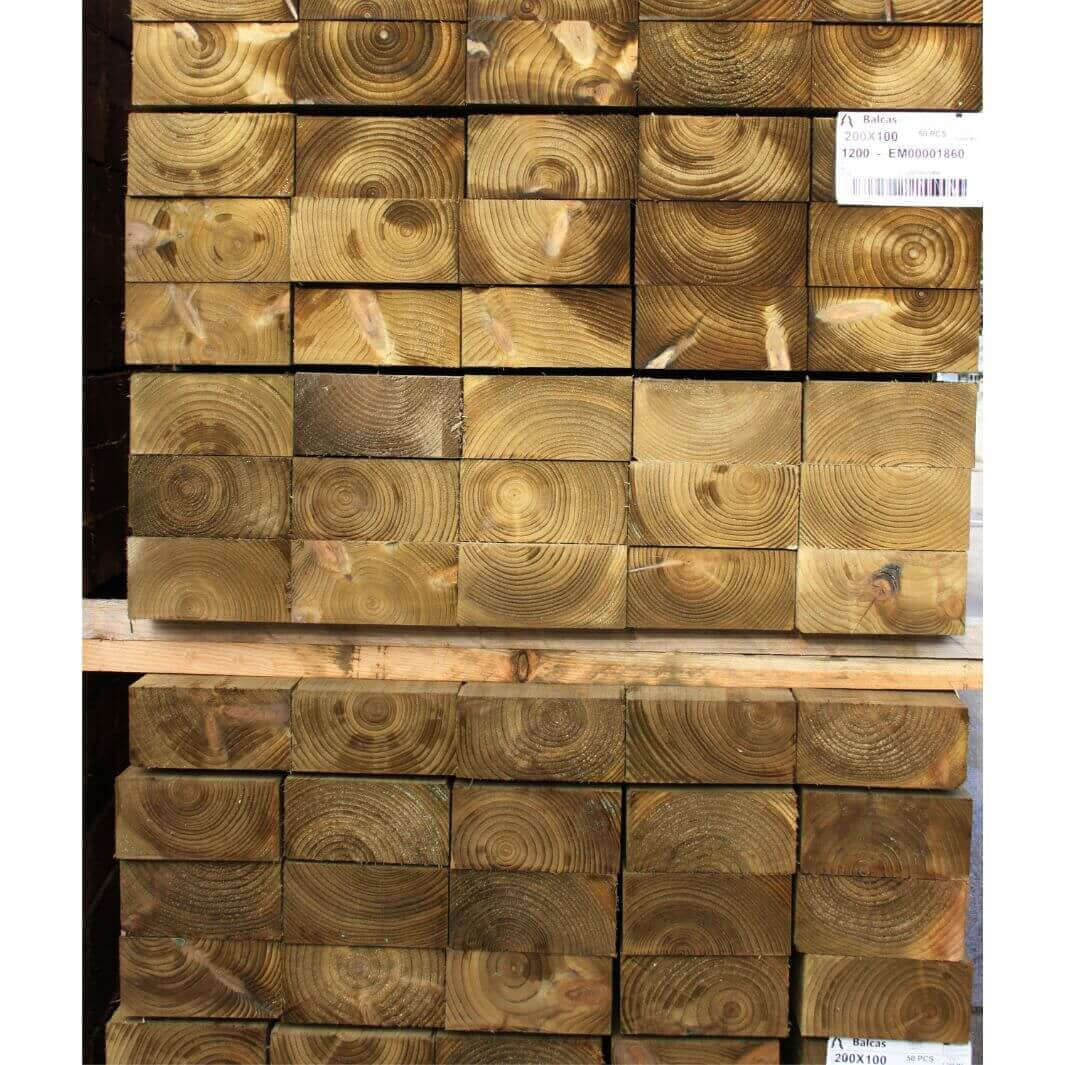 1.2m Green Treated Garden Sleeper 200 x 100mm - Image 3