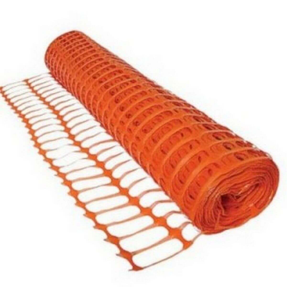 Orange Plastic Mesh Fencing Netting | 1m x 50m - Image 3